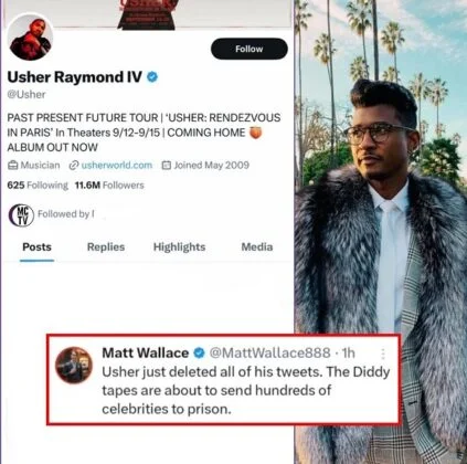 Did Usher Delete His Twitter Due to the P Diddy Tapes?