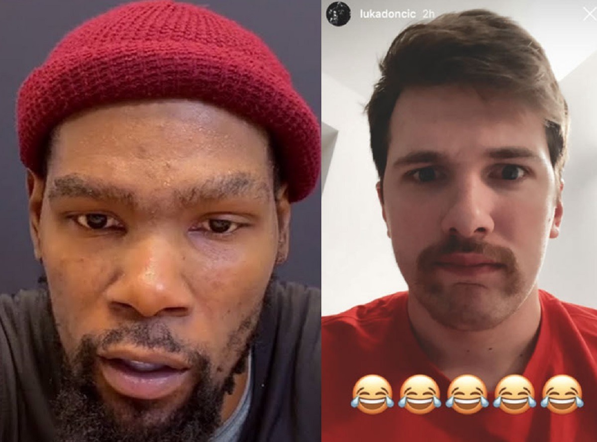 Evidence of Kevin Durant tampering with Dallas Mavericks Luka Doncic and Dwight Powell.