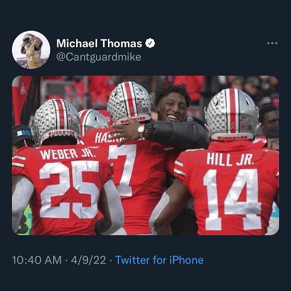 NFL Player Michael Thomas reacts to Dwayne Haskins dead by possible suicide. 