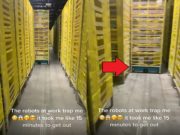 Did Amazon Robots Gain Consciousness? Video Shows Amazon Robot Shelves Trapping an Employee Inside a Warehouse