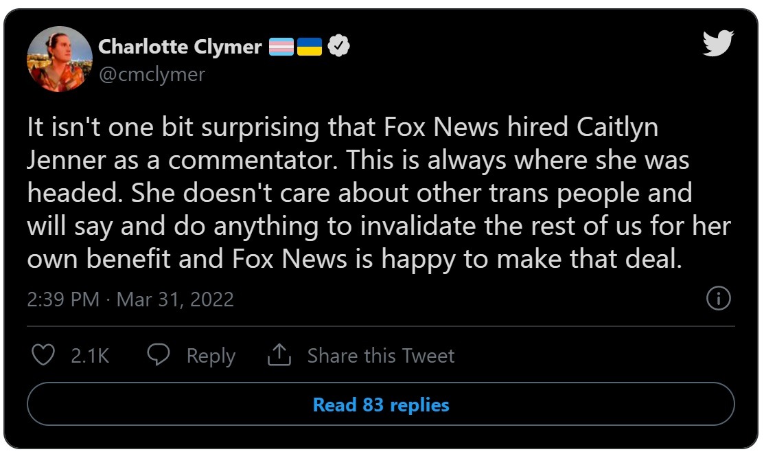 Trans Woman Reacting to Fox News Hiring Caitlyn Jenner.