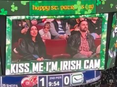 Cheating Woman Kissing Stranger During Kiss Cam at Vancouver Canucks Hockey Game...