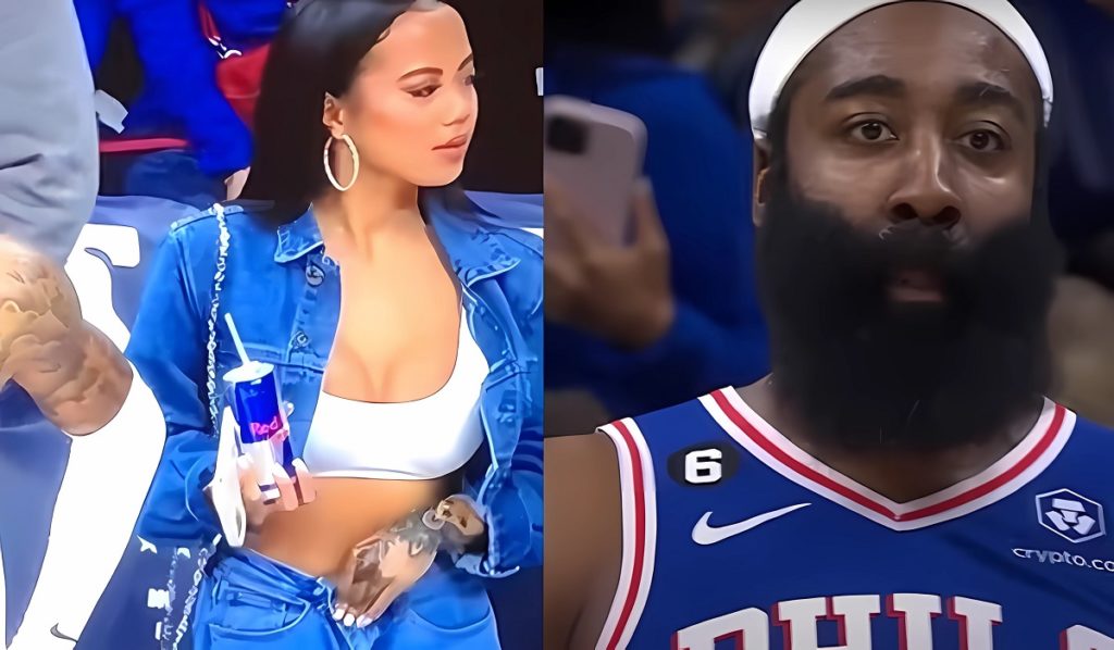 IG Model Woman Wearing White Sports Bra and Drinking Red Bull During Grizzlies vs Sixers Game Goes Viral