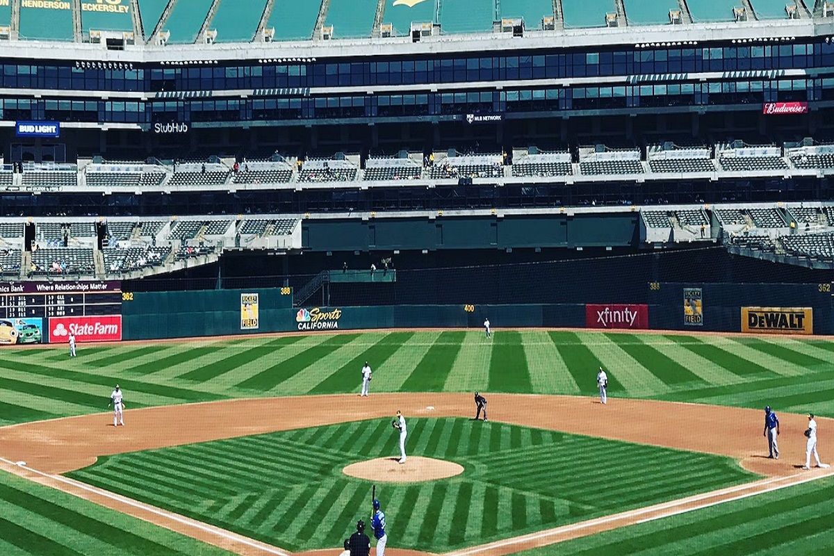 Woman Possibly Giving Oral Head to Man in Stands During Oakland A's Empty Arena Game Goes Viral