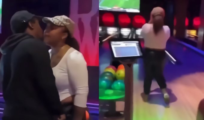 Woman Knocking Out Her Boyfriend with Bowling Ball then Casually Hitting a Strike Goes Viral