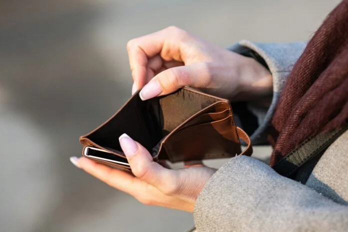 woman wallet money