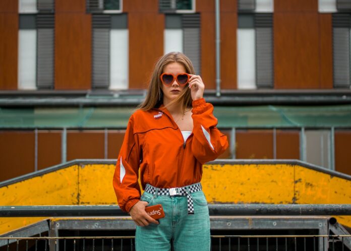 woman wearing new puma pvma jacket