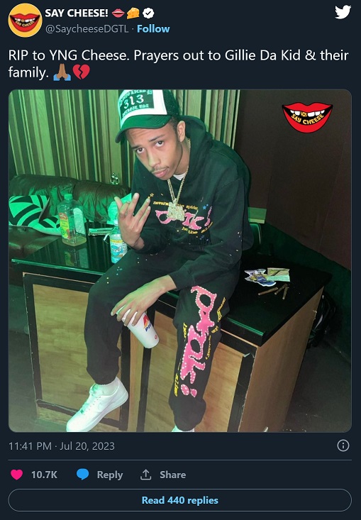 photo of dead rapper YNG Cheese
