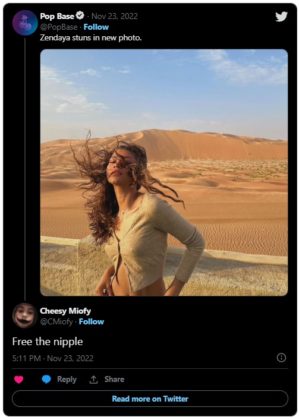 Zendaya's Chest Print Goes Viral after New Instagram Photo