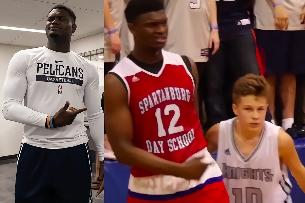 Zion Williamson Meets Bryson Bishop at Pelicans Arena 5 Years After Their Viral High School Matchup