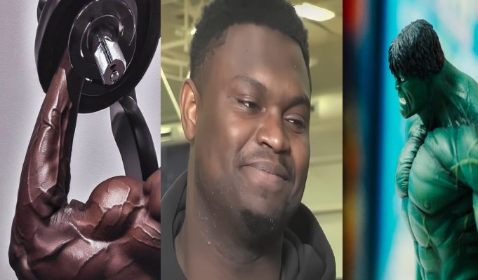 Zion Williamson Compared to Incredible Hulk After Weight Loss Photos Showing Muscular Ripped Physique with Less Body Fat